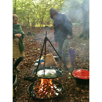 cooking fire at Both Coed, Allt Goch, Llanidloes